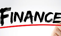 A Hand Writing 'Finance' with Marker Presentation Template