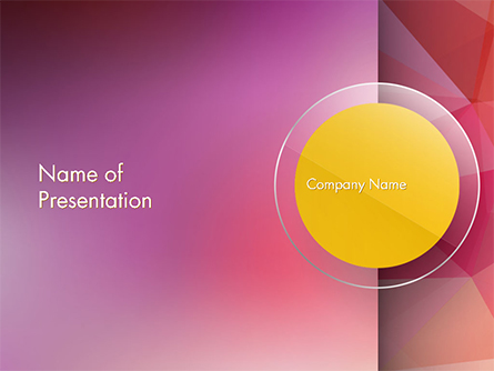 Yellow Circle on Pink Background Presentation Template, Master Slide