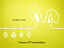 Happy Easter Background with Ears Rabbit and Eggs slide 1