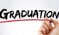 A Hand Writing 'Graduation' with Marker Presentation Template