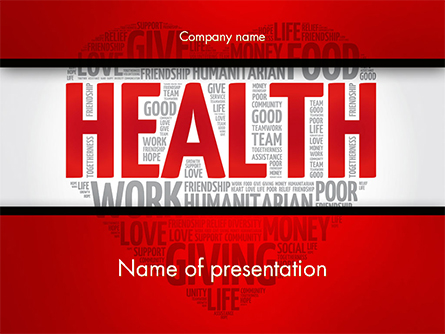Health Word Cloud Presentation Template, Master Slide