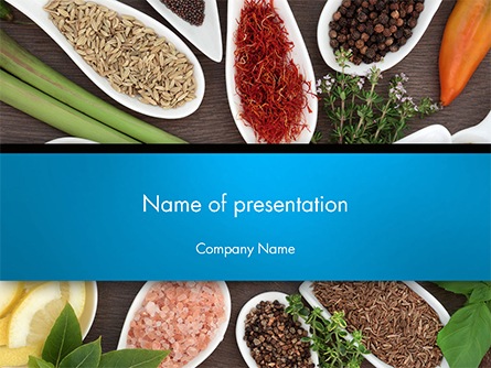 Culinary Spices and Herbs Presentation Template, Master Slide