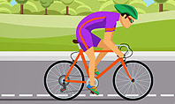 Bicycle Race Illustration Presentation Template