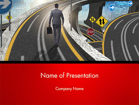 The Businessman Facing Different Roads Presentation Template, Master Slide