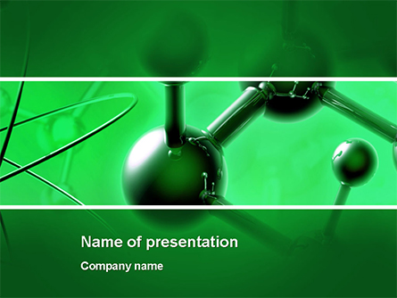 Molecular Lattice In Dark Green Colors Presentation Template, Master Slide