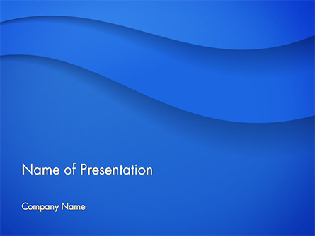 Simple Blue Waves Presentation Template, Master Slide