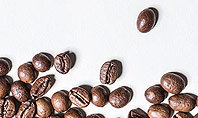 Scattered Coffee Beans Background Presentation Template
