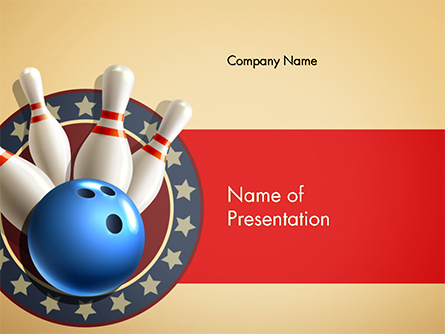 Bowling Illustration Presentation Template, Master Slide
