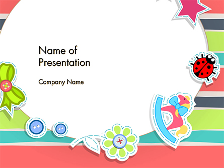 Colorful Baby Shower Invitation Presentation Template, Master Slide