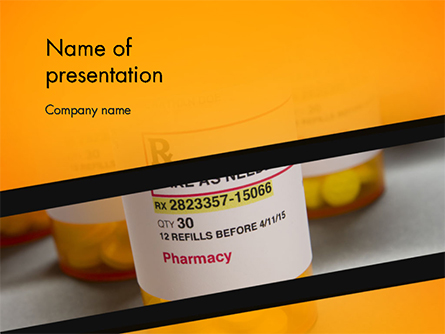 Bottles with Tablets Presentation Template, Master Slide
