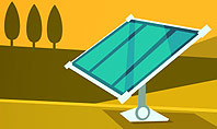 Solar Power Panels on a Field Presentation Template