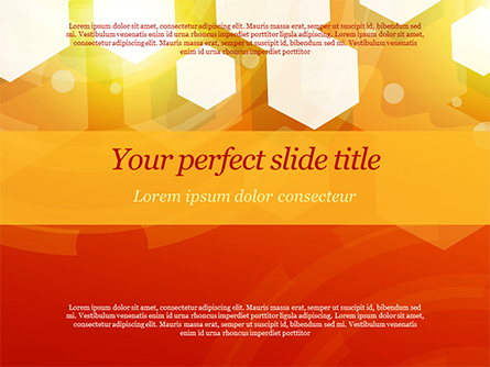 Abstract Orange Bokeh Background Presentation Template, Master Slide