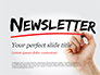A Hand Writing Newsletter with Marker slide 1