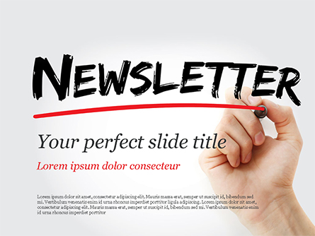 A Hand Writing Newsletter with Marker Presentation Template, Master Slide