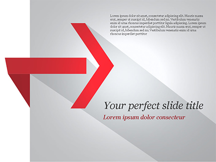 Right Red Arrow Theme Presentation Template, Master Slide