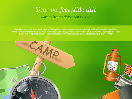 Camping Accessories Presentation Template, Master Slide