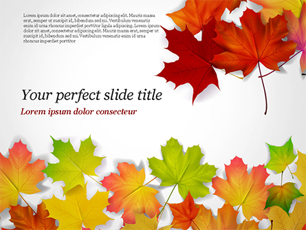 Autumn Maple Leaves Presentation Template, Master Slide