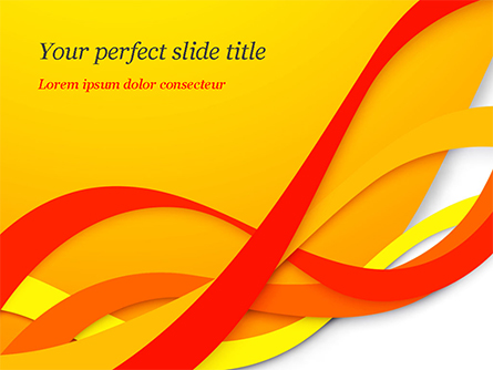 Red and Yellow Curves Presentation Template, Master Slide