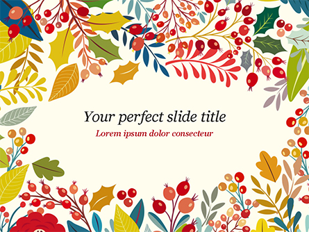 Autumn Bloom Presentation Template, Master Slide