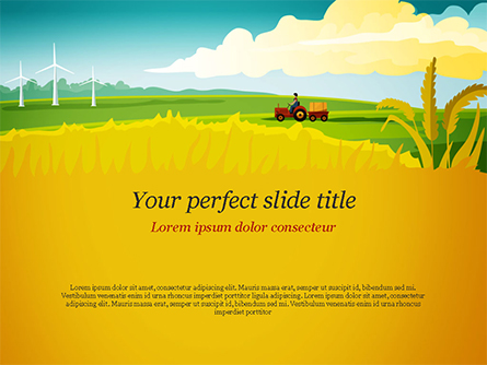 Idyllic Farm Landscape Presentation Template, Master Slide