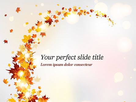 Autumn Leaves and Sunbeams Presentation Template, Master Slide