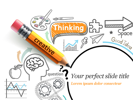 Creative Thinking Doodles Presentation Template, Master Slide