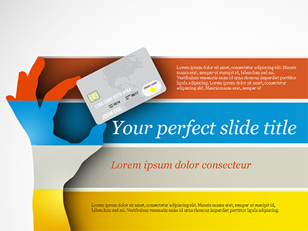 Credit Card Infographic Presentation Template, Master Slide