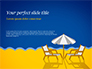 Beach Chairs with Umbrella Illustration slide 1