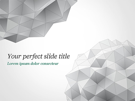 Light Gray Triangular Polygons Presentation Template, Master Slide