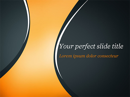 Black and Orange Abstract Background Presentation Template, Master Slide
