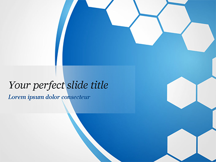 Flat Hexagons Abstract Background Presentation Template, Master Slide