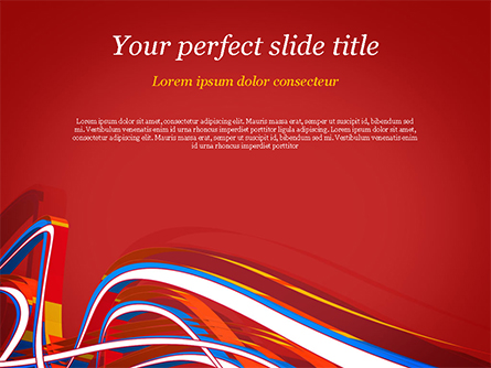 Rainbow Abstract Lines Flow Presentation Template, Master Slide
