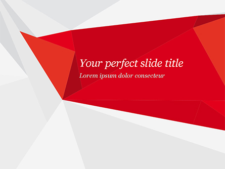 Red Paper Origami Polygonal Shape Presentation Template for PowerPoint ...