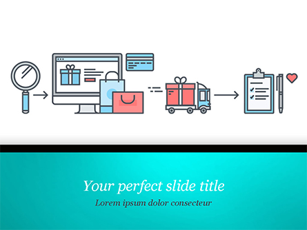 Commerce Concept in Flat Design Presentation Template, Master Slide