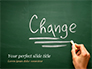 Blackboard Concept for The Word Change slide 1