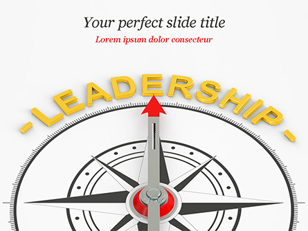 Leadership Compass Concept Presentation Template, Master Slide