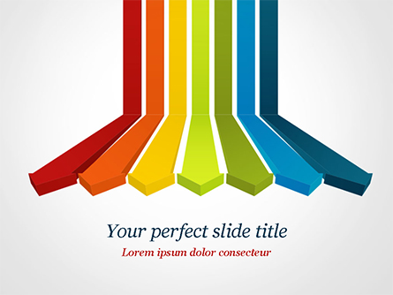 Isometric Colorful Arrows Presentation Template, Master Slide