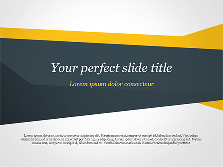 Yellow and Dark Grey Abstract Presentation Template, Master Slide