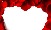 Beautiful Heart of Red Rose Petals Presentation Template