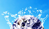 Earth in Water Splash Presentation Template