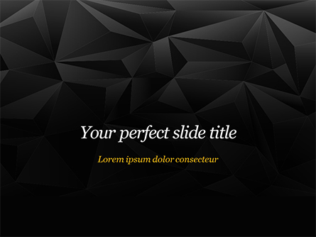 Dark Abstract Geometric Triangles Presentation Template, Master Slide