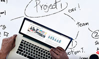 Business Team at Project Planning Presentation Template