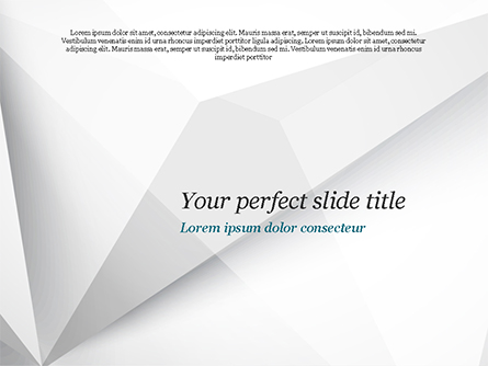 White Polygonal Geometric Background Presentation Template, Master Slide
