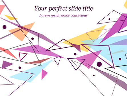 Pastel Colorful Triangles Presentation Template, Master Slide