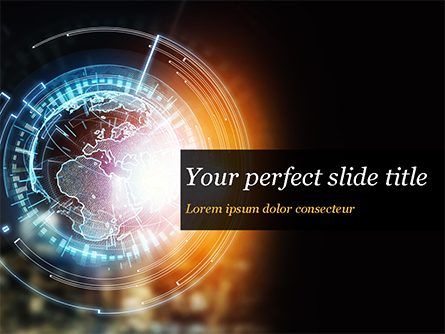 Luminous Digital Globe Presentation Template, Master Slide