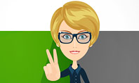 Businesswoman Showing Victory Sign Presentation Template