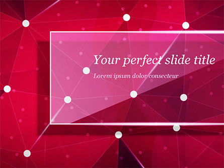 Connected Dots on Red Background Presentation Template, Master Slide