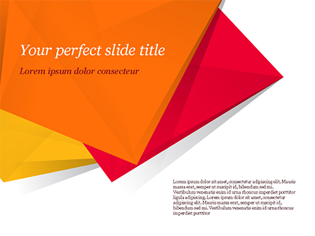 Three Bright Abstract Polygons Presentation Template, Master Slide