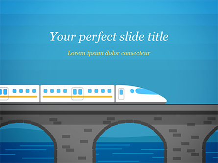High-Speed Train Illustration Presentation Template, Master Slide