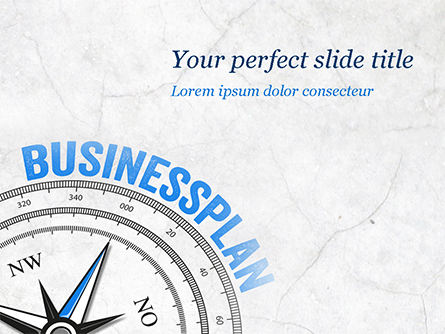Business Plan Compass Concept Presentation Template, Master Slide